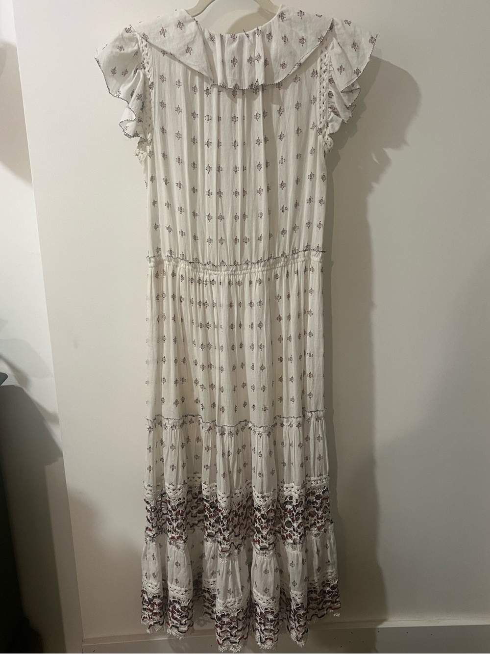 Sea New York Cream Maxi Dress with Brown Floral Border - Picture 6 of 6